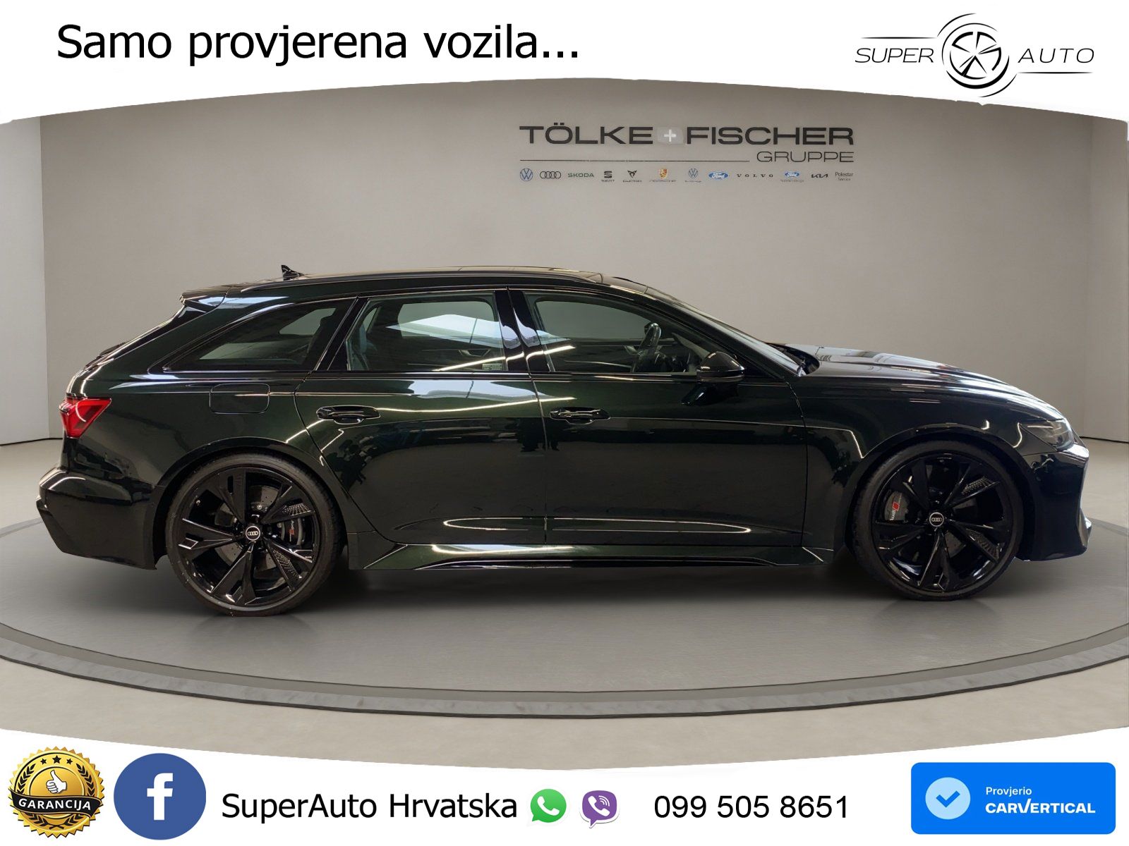Audi RS6 Avant 4.0 TFSI V8 (600 KS) quattro Tiptronic ZRAČNI+ACC+GR SJED+KAM+PANO
