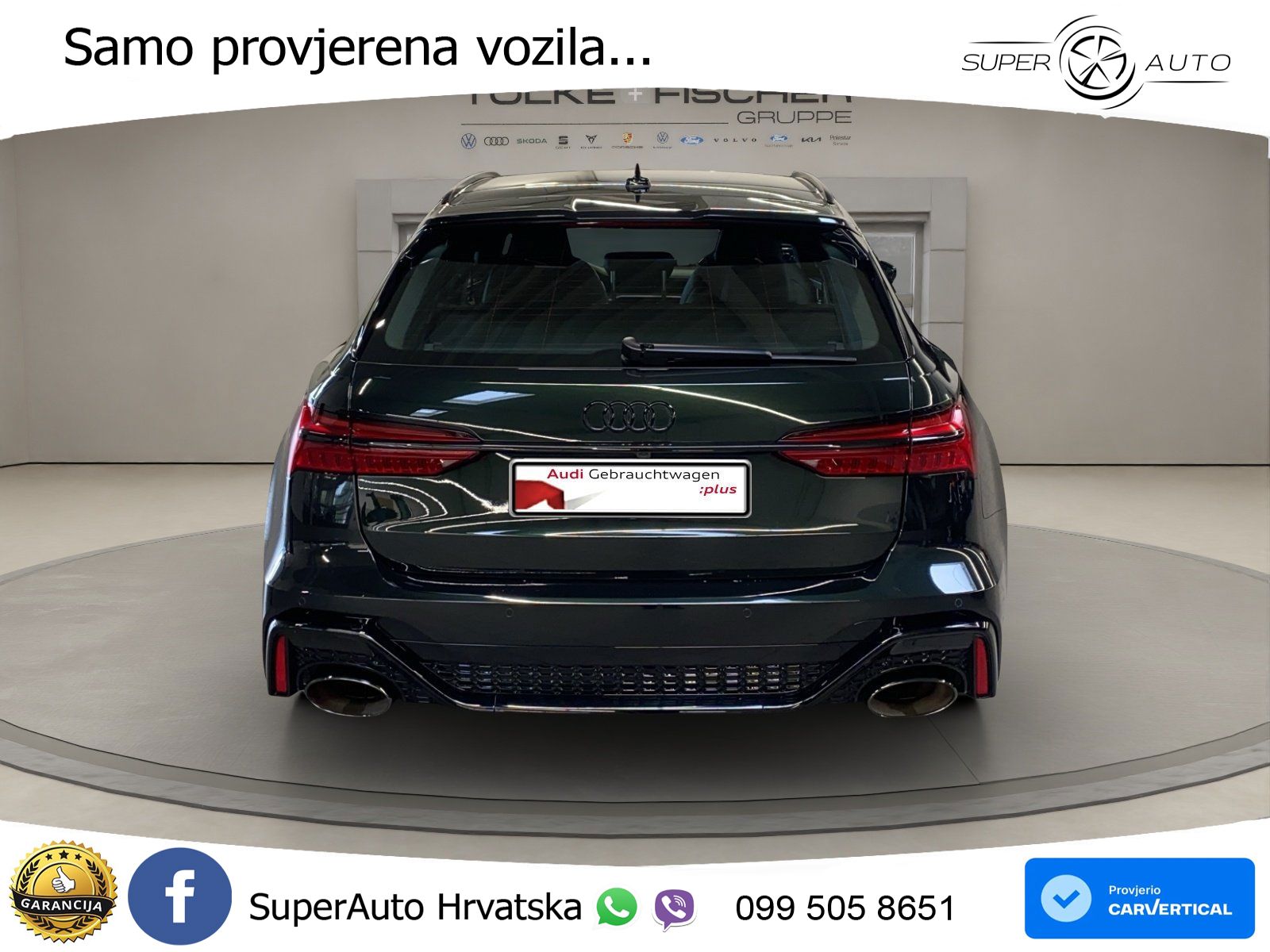 Audi RS6 Avant 4.0 TFSI V8 (600 KS) quattro Tiptronic ZRAČNI+ACC+GR SJED+KAM+PANO