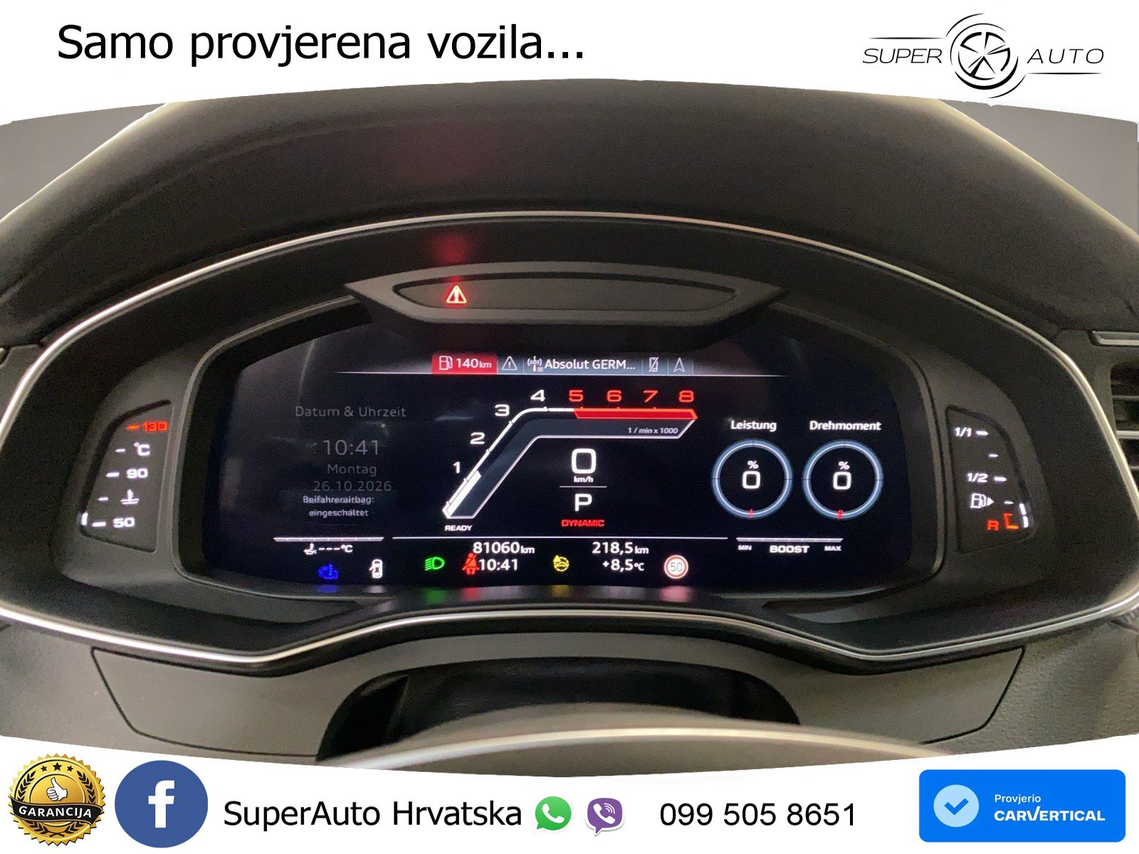 Audi RS6 Avant 4.0 TFSI V8 (600 KS) quattro Tiptronic ZRAČNI+ACC+GR SJED+KAM+PANO