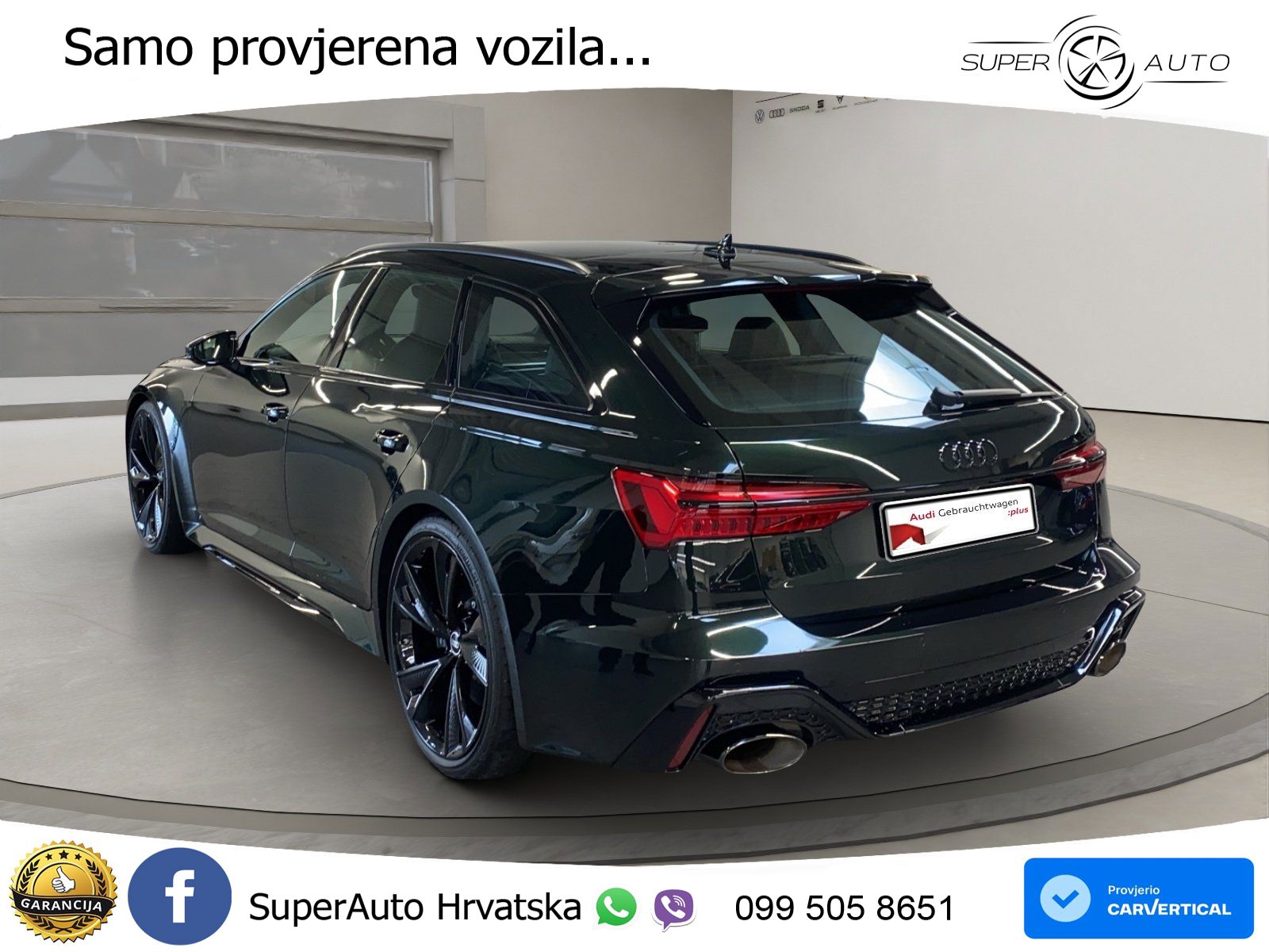Audi RS6 Avant 4.0 TFSI V8 (600 KS) quattro Tiptronic ZRAČNI+ACC+GR SJED+KAM+PANO