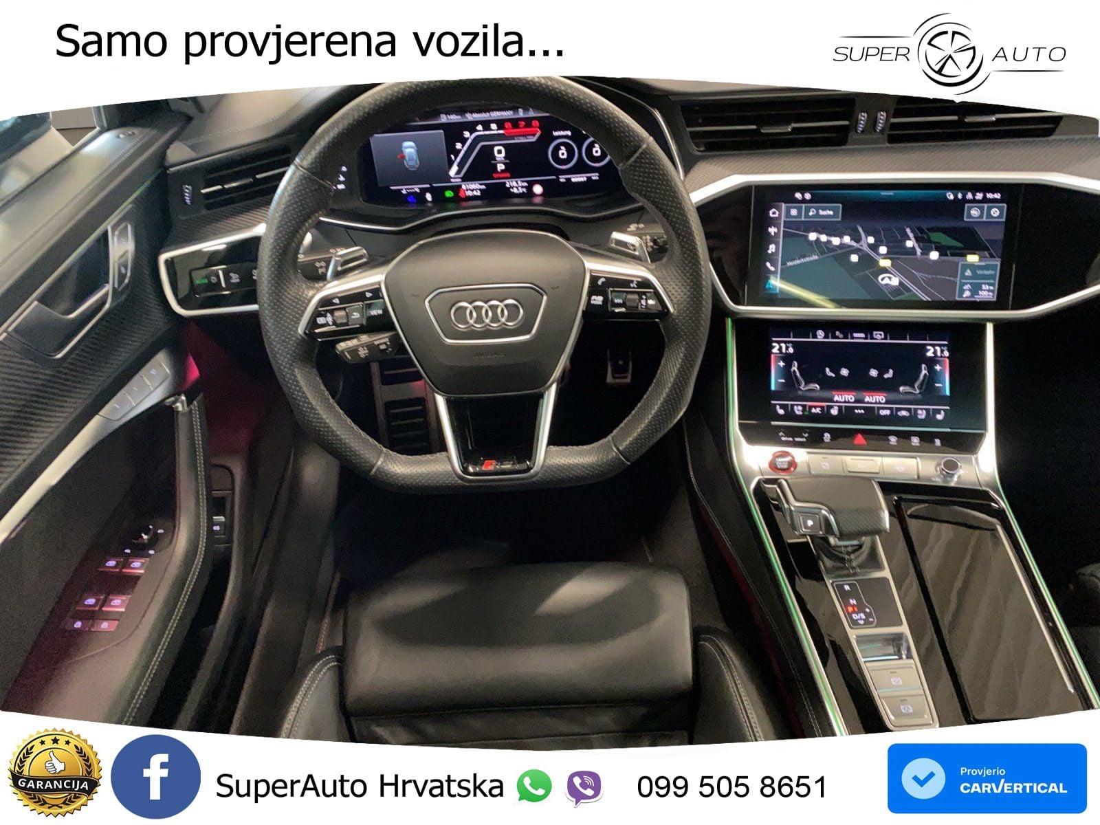 Audi RS6 Avant 4.0 TFSI V8 (600 KS) quattro Tiptronic ZRAČNI+ACC+GR SJED+KAM+PANO