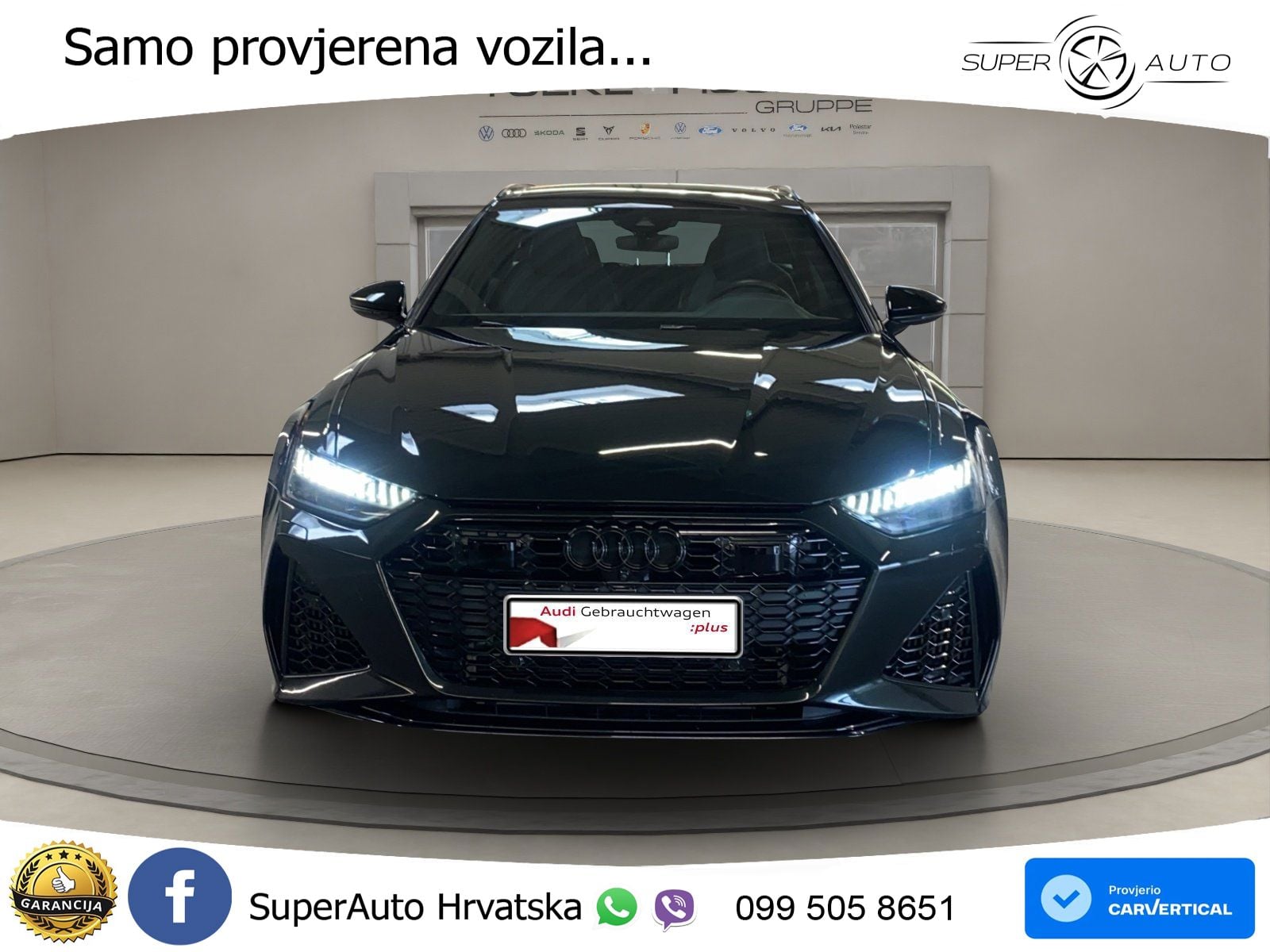 Audi RS6 Avant 4.0 TFSI V8 (600 KS) quattro Tiptronic ZRAČNI+ACC+GR SJED+KAM+PANO