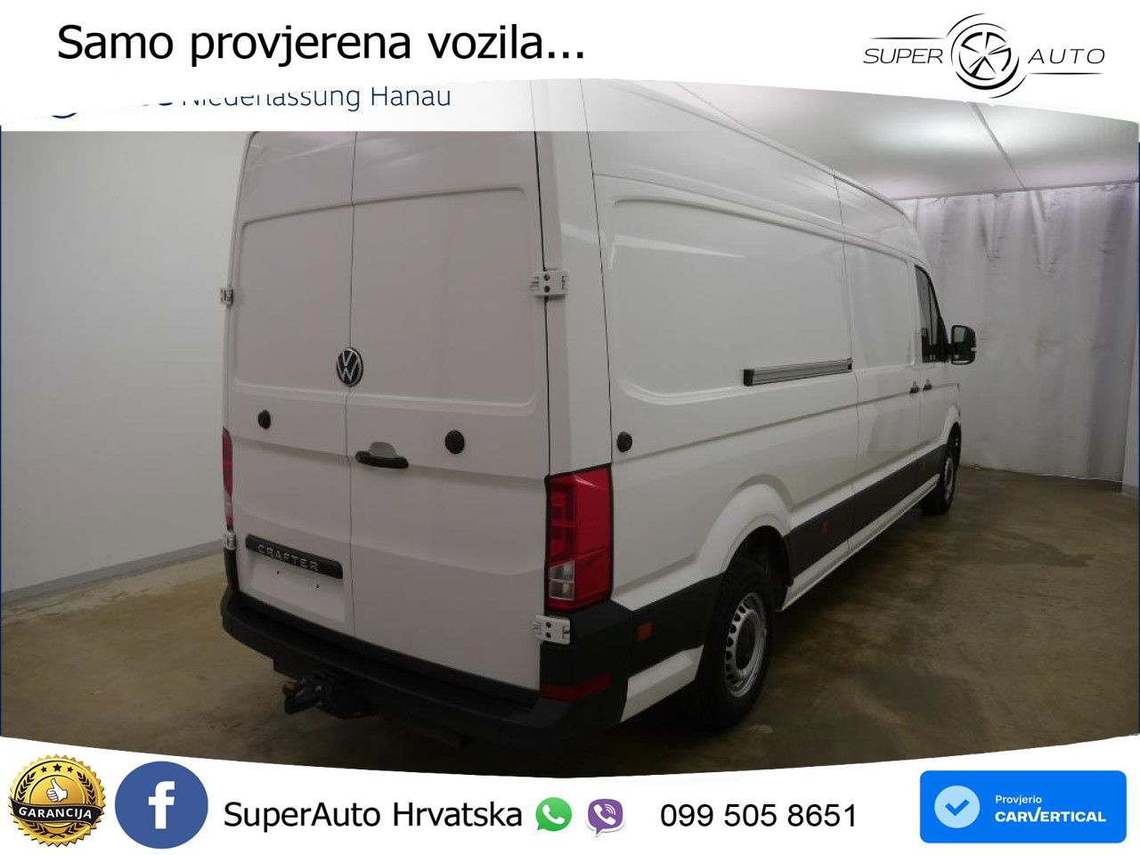Volkswagen Crafter Kasten lang AHK Kamera Klima DAB Vorb. 177 KS