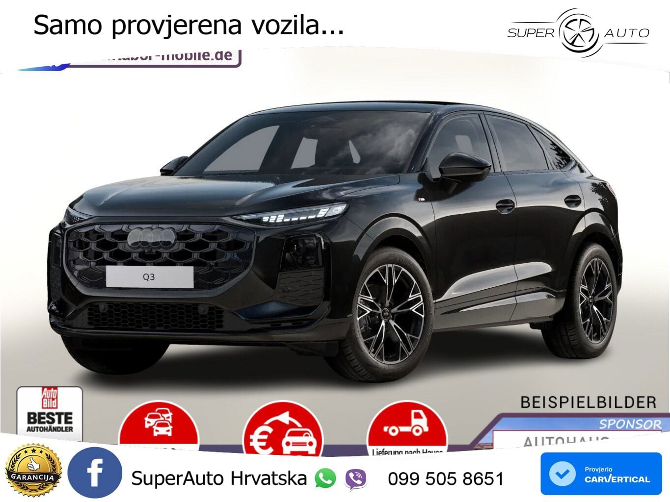 Audi Q3 Sportback 1.5 TFSI (150 KS) S tronic LED+GR SJED+ACC