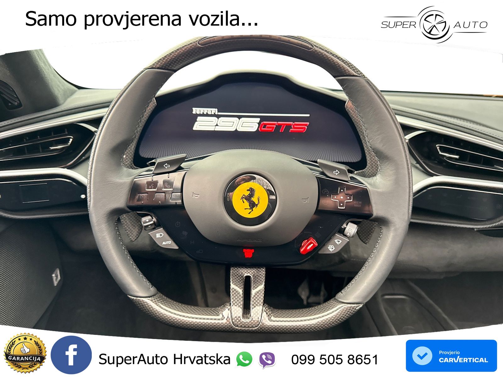 Ferrari 296 GTS 3.0 V6 (830 KS) F1 DCT LED+ACC