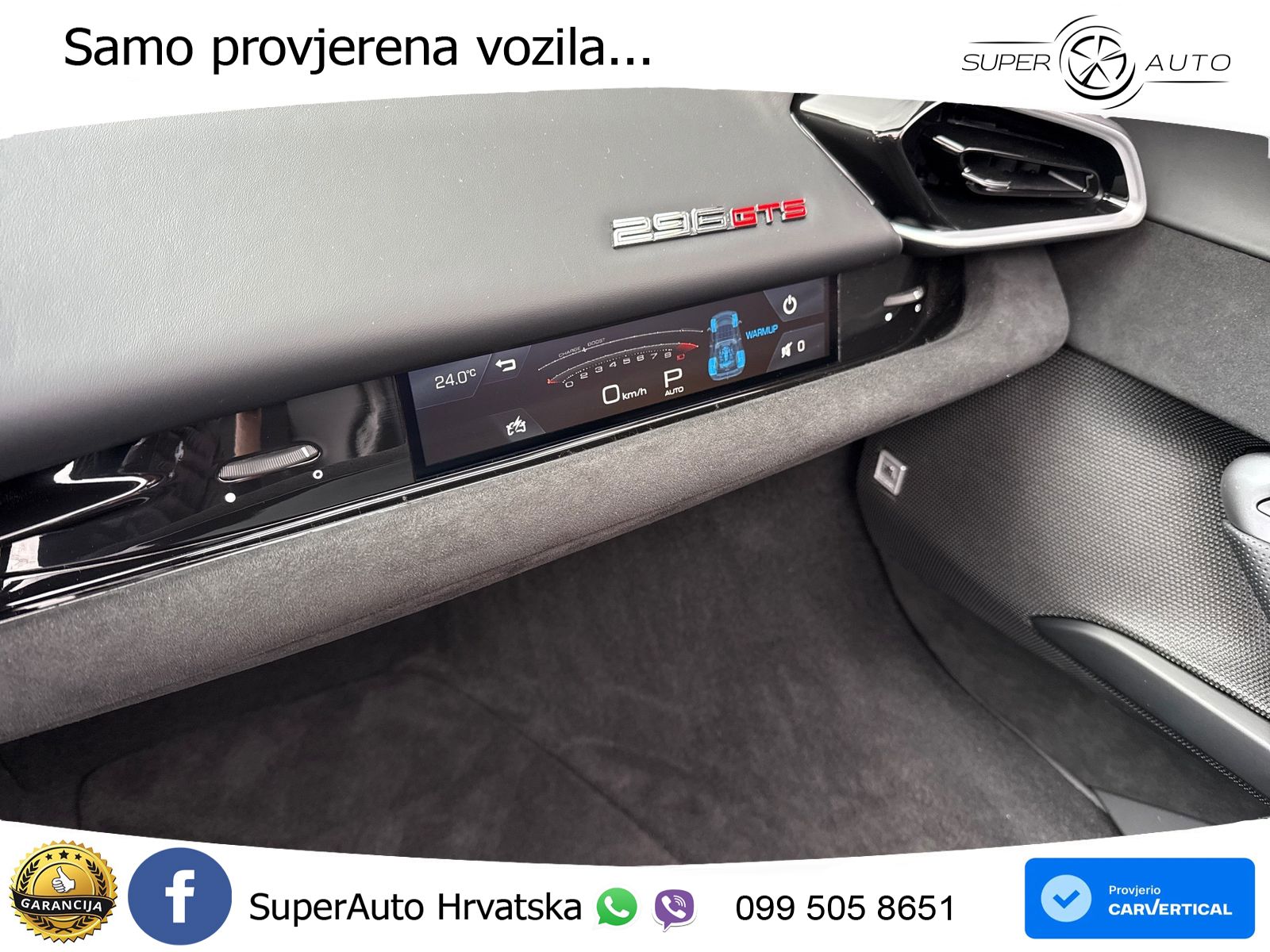Ferrari 296 GTS 3.0 V6 (830 KS) F1 DCT LED+ACC