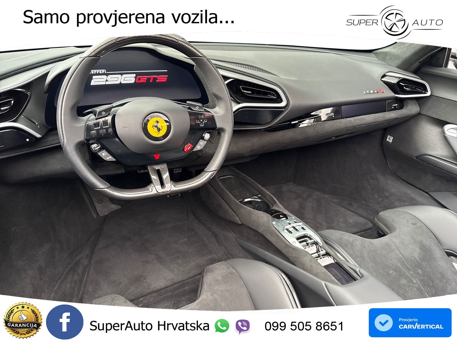 Ferrari 296 GTS 3.0 V6 (830 KS) F1 DCT LED+ACC