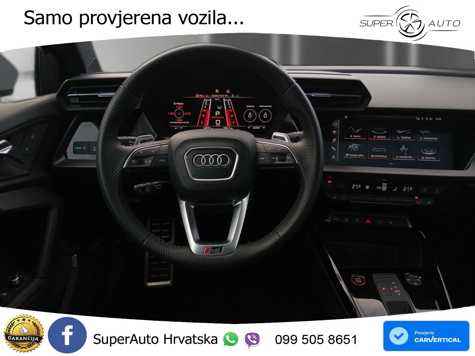 Audi RS3 Sedan 2.5 TFSI (400 KS) quattro S tronic MATRIX+GR SJED+KAM