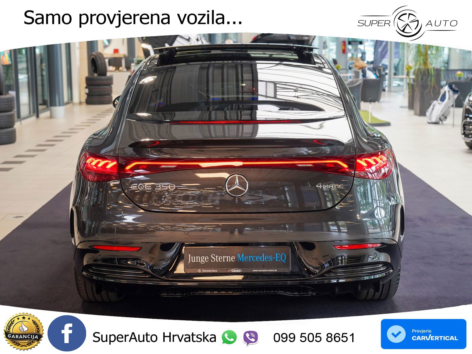 Mercedes EQE 350 100 kWh (320 KS) 4MATIC AMG ZRAČNI+ACC+GR SJED+KAM+PANO