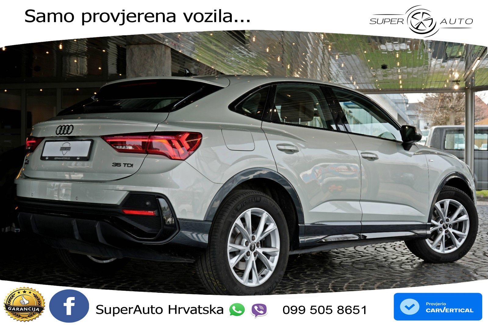 Audi Q3 Sportback 35 TDI (150 KS) S tronic S line LED+GR SJED+ACC
