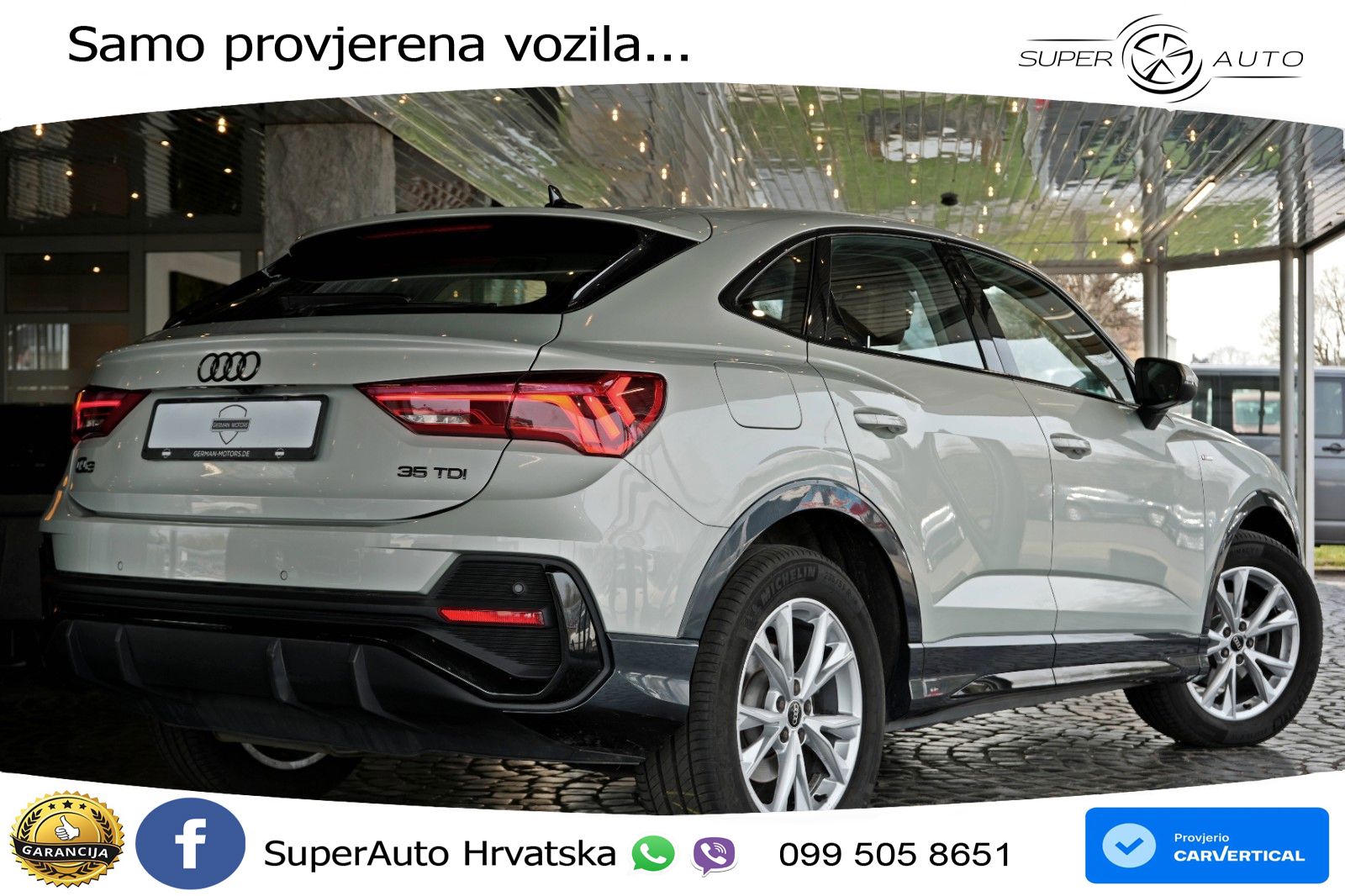Audi Q3 Sportback 35 TDI (150 KS) S tronic S line LED+GR SJED+ACC