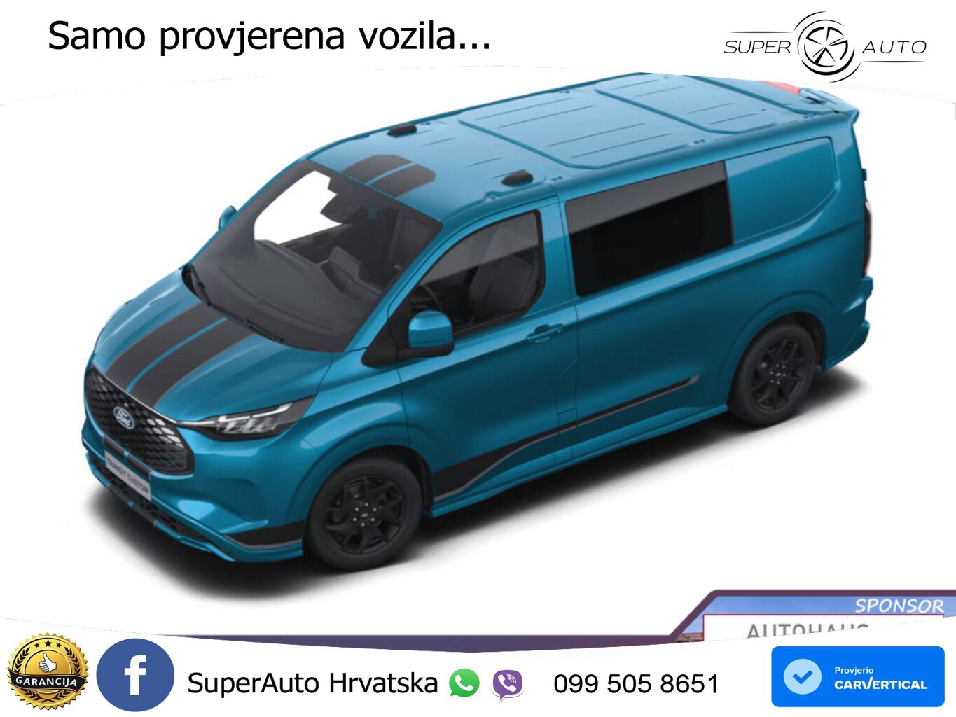 Ford E-Transit Custom DCiV 71kWh L1 Sport UVP-36%* 218 KS