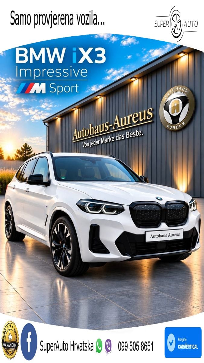 BMW iX3 80 kWh (286 KS) M Sport LED+GR SJED+ACC