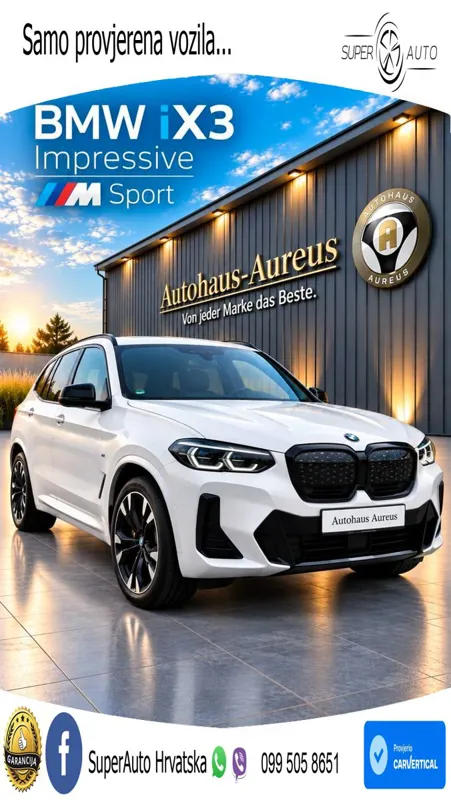 BMW iX3 80 kWh (286 KS) M Sport LED+GR SJED+ACC