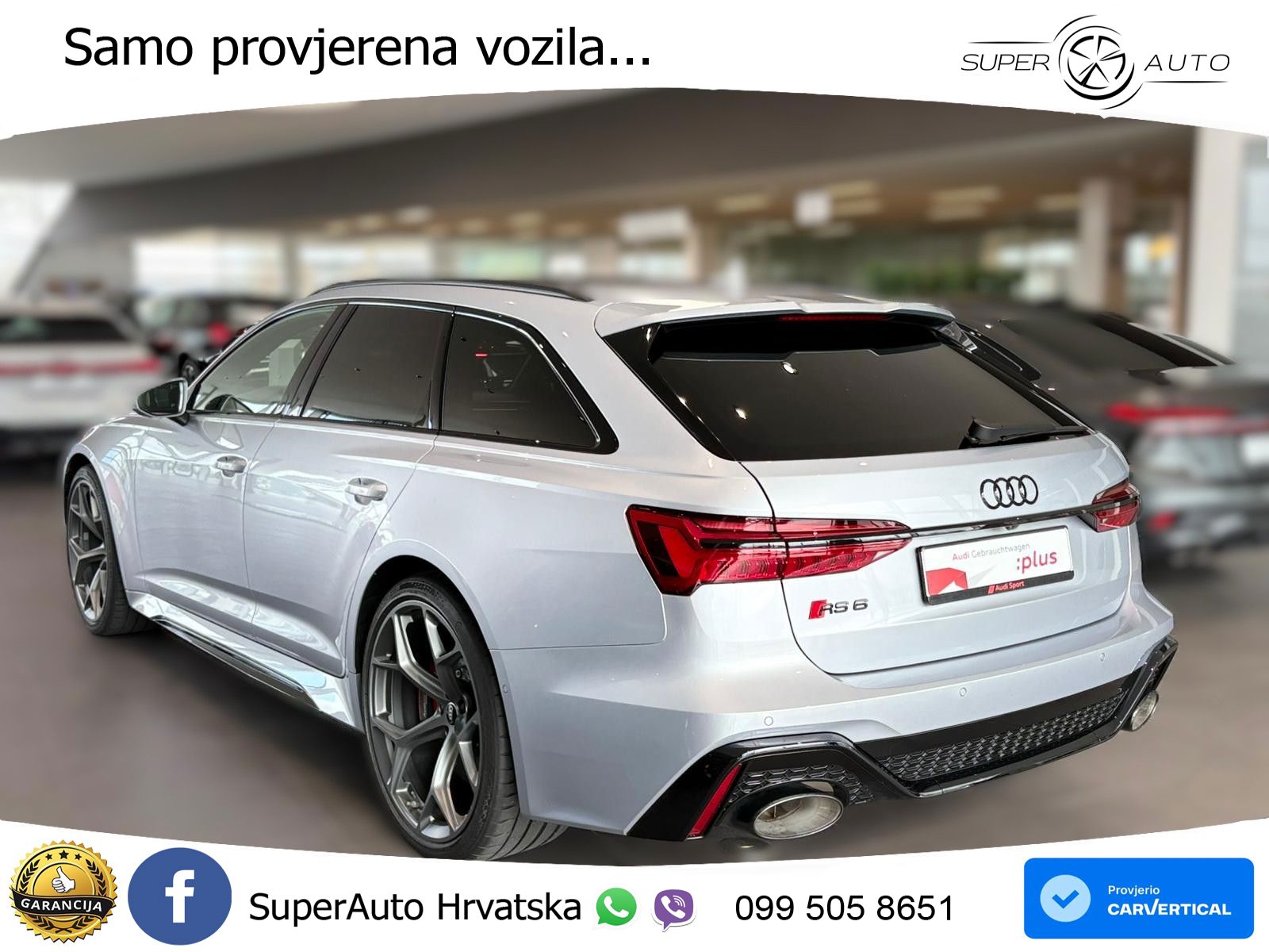 Audi RS6 Avant 4.0 TFSI V8 performance (630 KS)  quattro tiptronic ZRAČNI+ACC+GR SJED+KAM+PANO