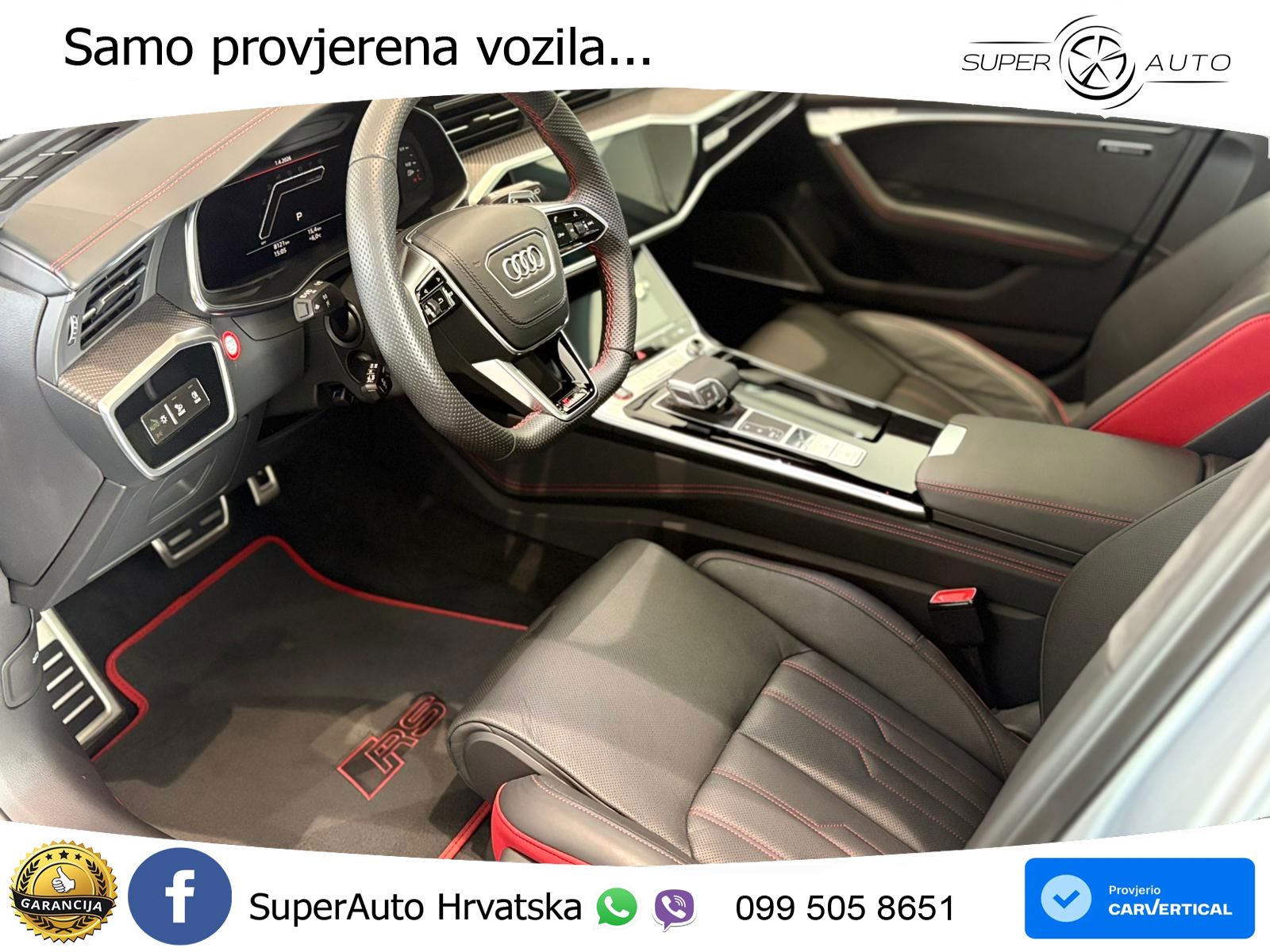 Audi RS6 Avant 4.0 TFSI V8 performance (630 KS)  quattro tiptronic ZRAČNI+ACC+GR SJED+KAM+PANO