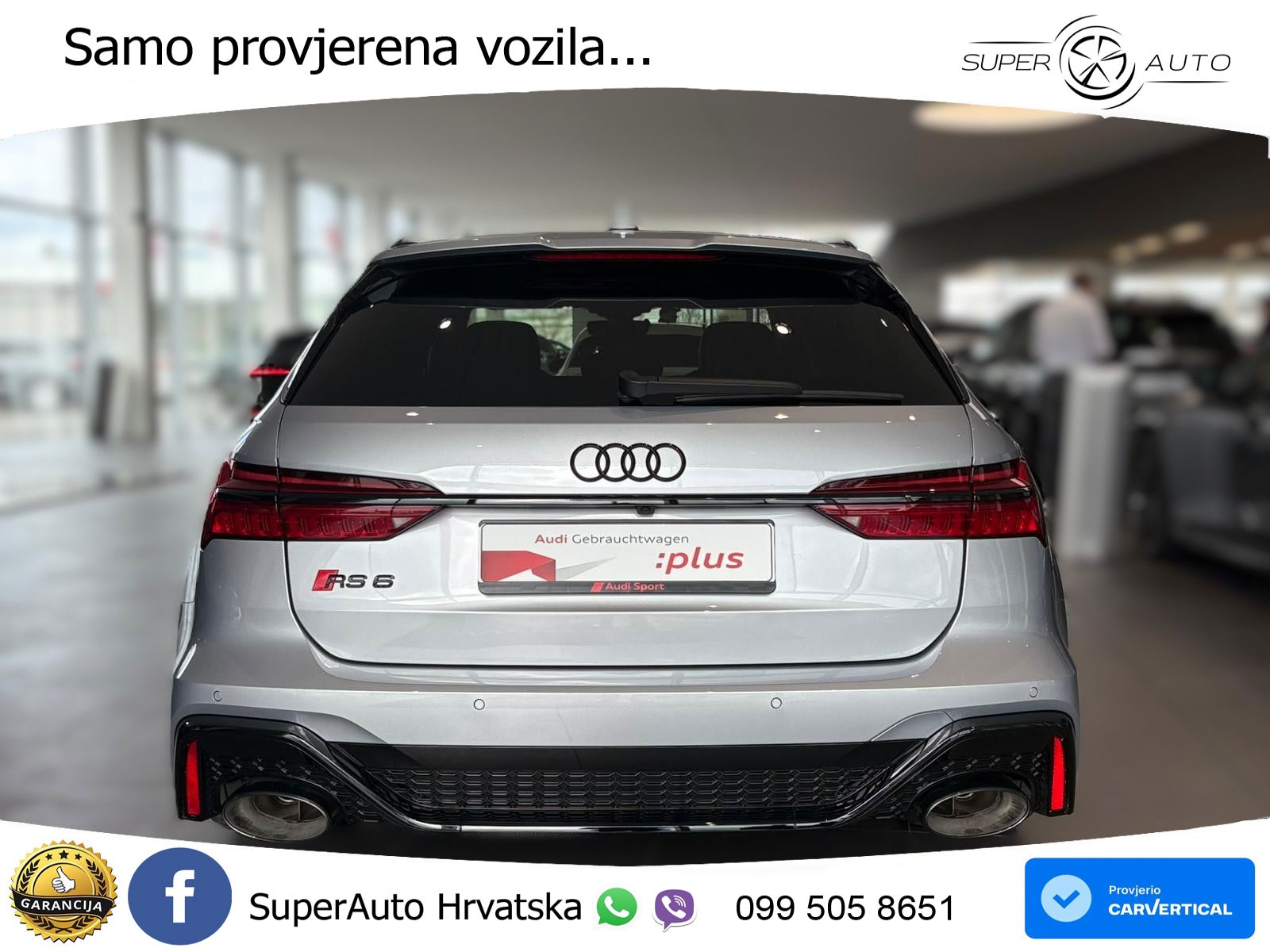 Audi RS6 Avant 4.0 TFSI V8 performance (630 KS)  quattro tiptronic ZRAČNI+ACC+GR SJED+KAM+PANO