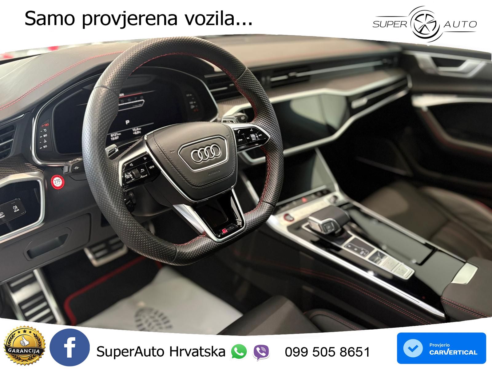 Audi RS6 Avant 4.0 TFSI V8 performance (630 KS)  quattro tiptronic ZRAČNI+ACC+GR SJED+KAM+PANO