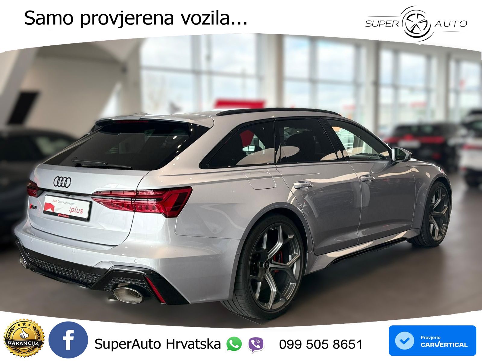 Audi RS6 Avant 4.0 TFSI V8 performance (630 KS)  quattro tiptronic ZRAČNI+ACC+GR SJED+KAM+PANO