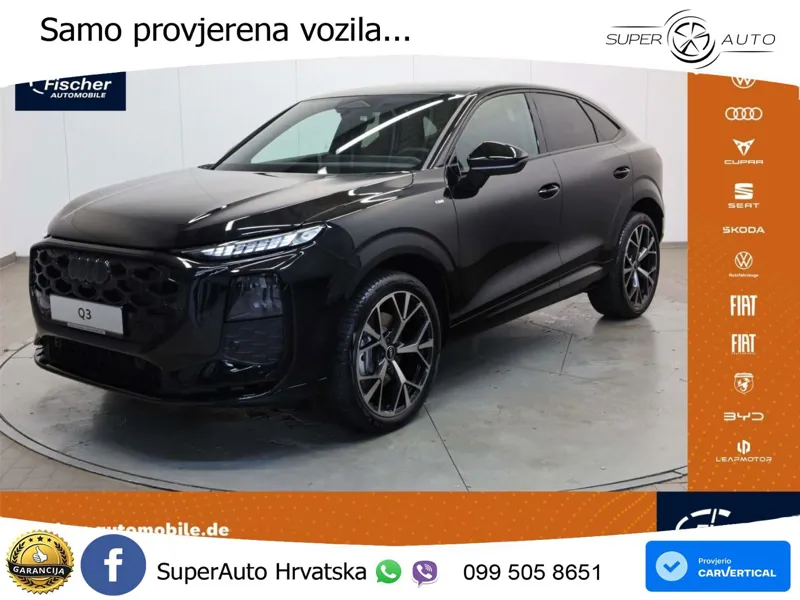 Audi Q3 Sportback 2.0 TFSI (204 KS) quattro S tronic S line MATRIX+GR SJED+KAM