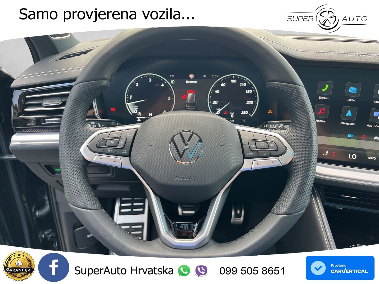 Volkswagen Touareg 3.0 V6 TDI (286 KS) 4MOTION Tiptronic R-Line ZRAČNI+ACC+GR SJED+KAM+PANO
