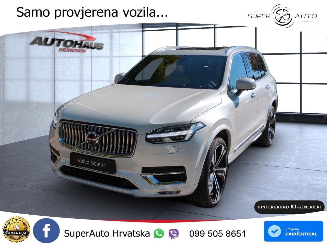 Volvo XC90 2.0 B5 Diesel AWD Automatic ZRAČNI+ACC+GR SJED+KAM+PANO