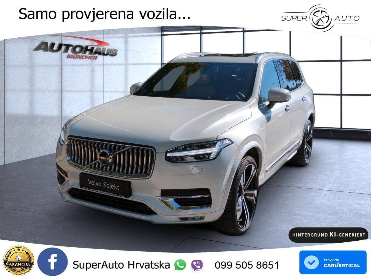 Volvo XC90 2.0 B5 Diesel AWD Automatic ZRAČNI+ACC+GR SJED+KAM+PANO