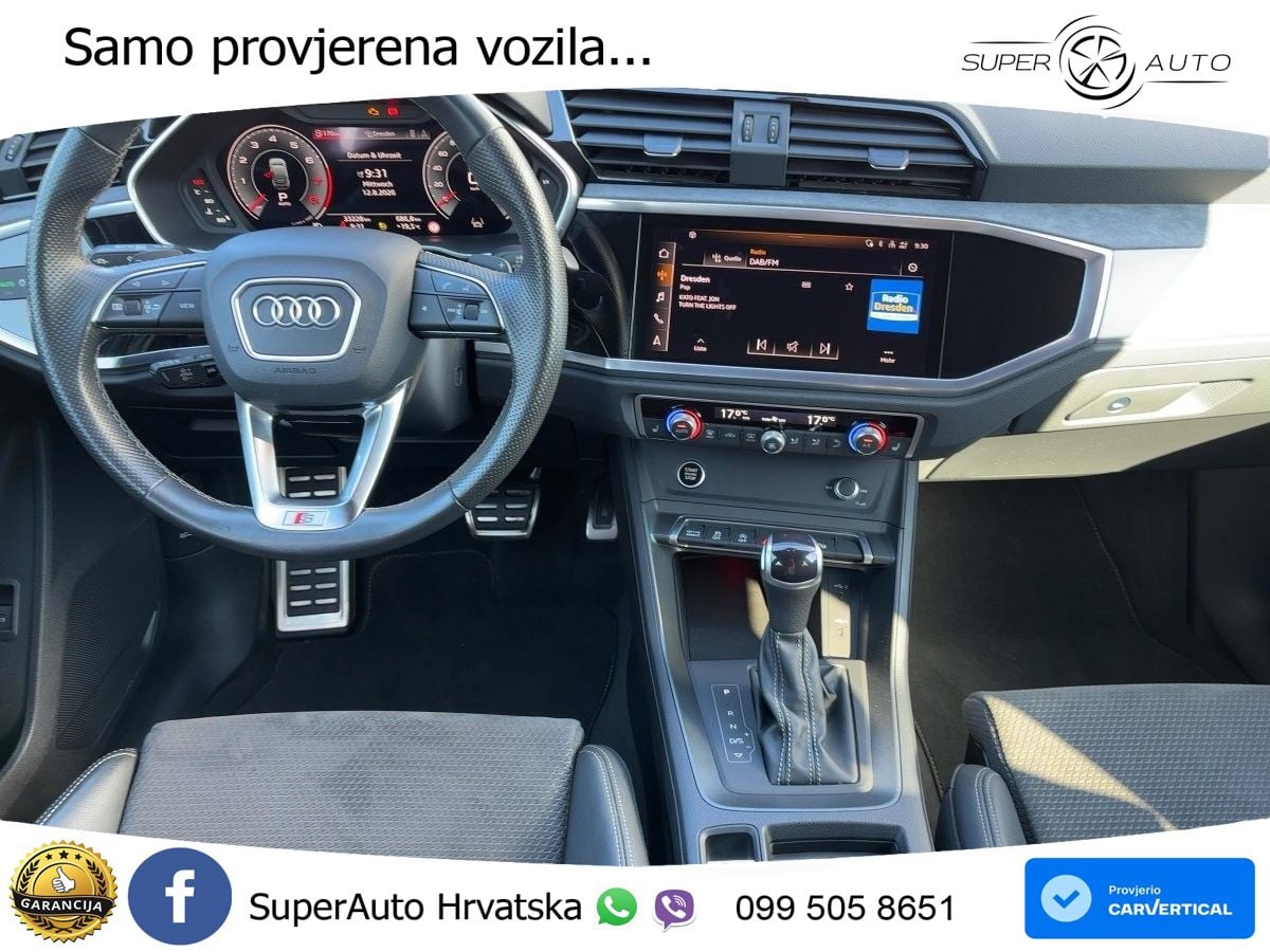 Audi Q3 Sportback 45 TFSI (245 KS) quattro S tronic S line LED+GR SJED+ACC
