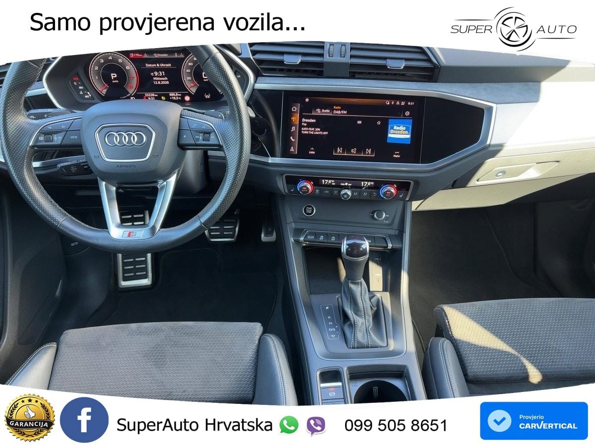 Audi Q3 Sportback 45 TFSI (245 KS) quattro S tronic S line LED+GR SJED+ACC