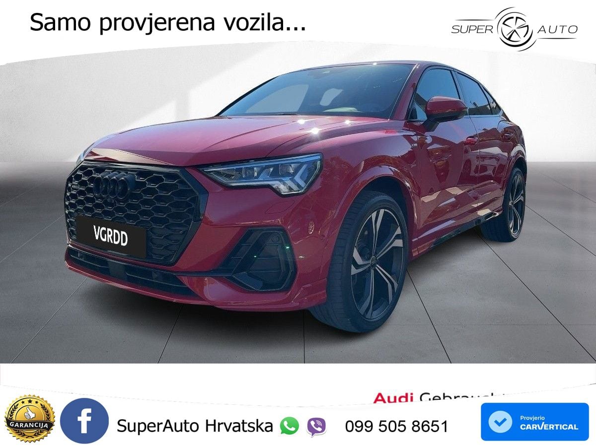 Audi Q3 Sportback 45 TFSI (245 KS) quattro S tronic S line LED+GR SJED+ACC
