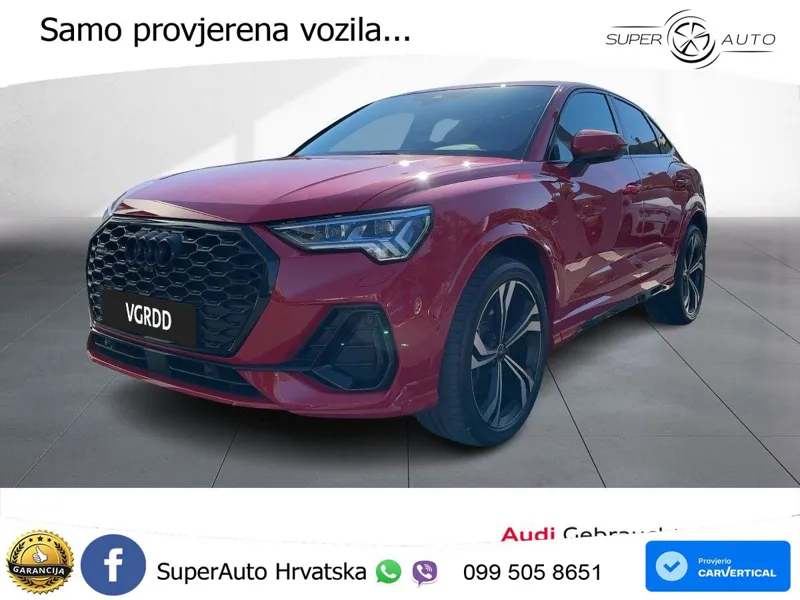 Audi Q3 Sportback 45 TFSI (245 KS) quattro S tronic S line LED+GR SJED+ACC