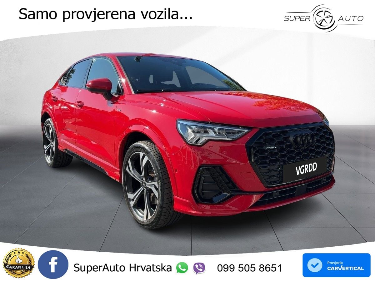 Audi Q3 Sportback 45 TFSI (245 KS) quattro S tronic S line LED+GR SJED+ACC