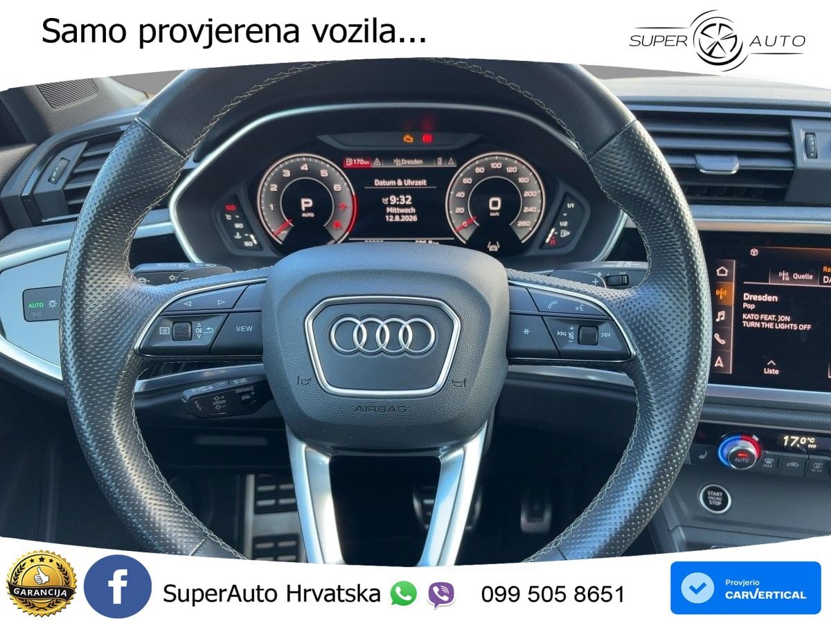 Audi Q3 Sportback 45 TFSI (245 KS) quattro S tronic S line LED+GR SJED+ACC