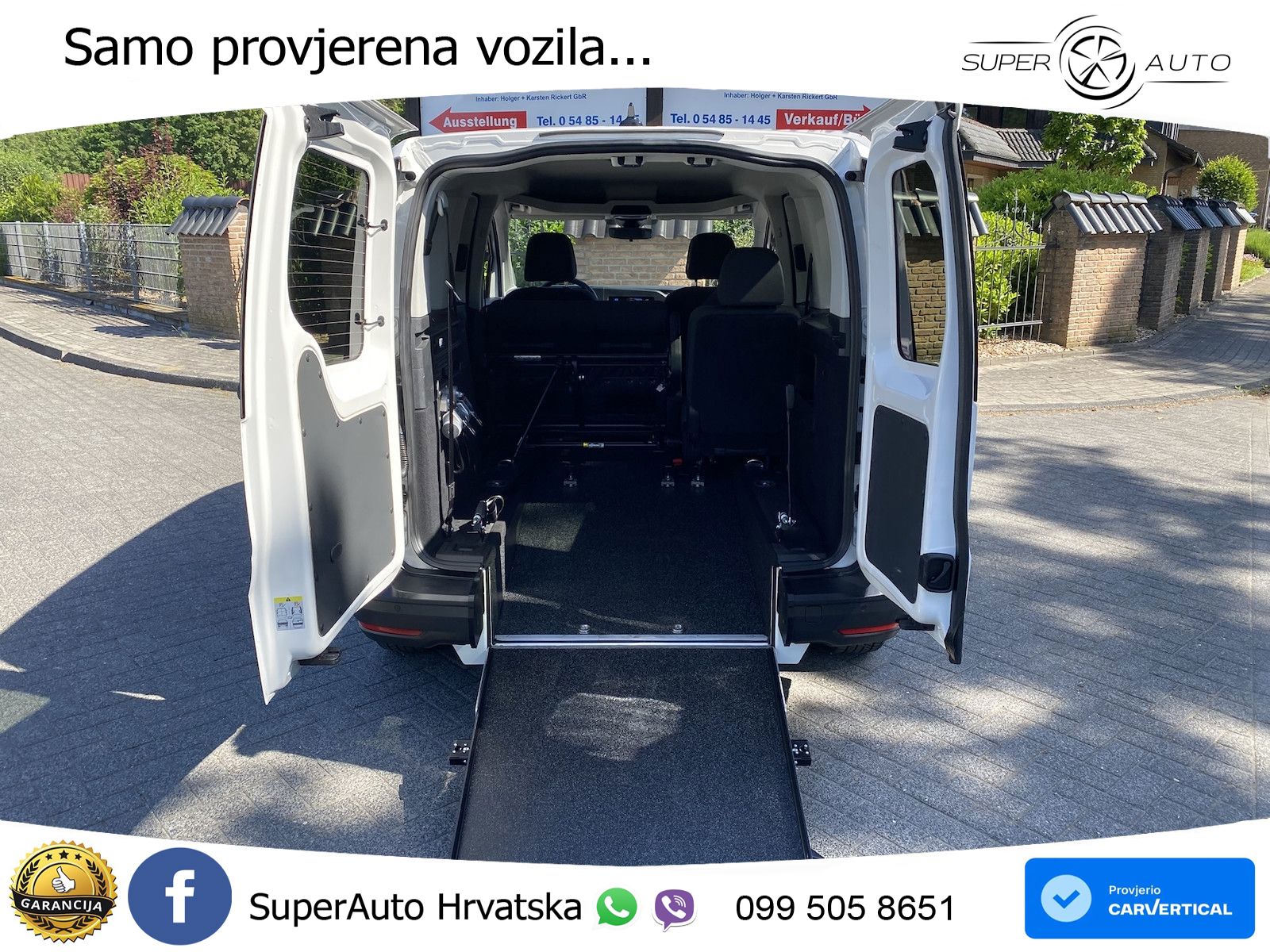 Volkswagen Caddy neuer Rollstuhlumbau, Tempomat, Rückfahrka 102 KS