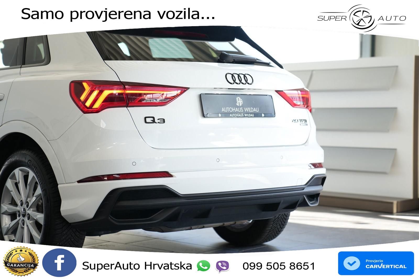 Audi Q3 40 TFSI (190 KS) quattro S tronic S line LED+GR SJED+ACC