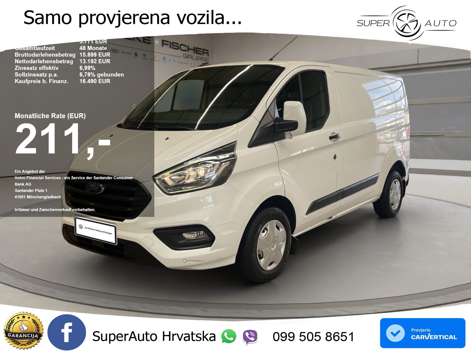 Ford Transit Custom Kasten 2.0 TDCi 280 L1 Trend PDC 105 KS