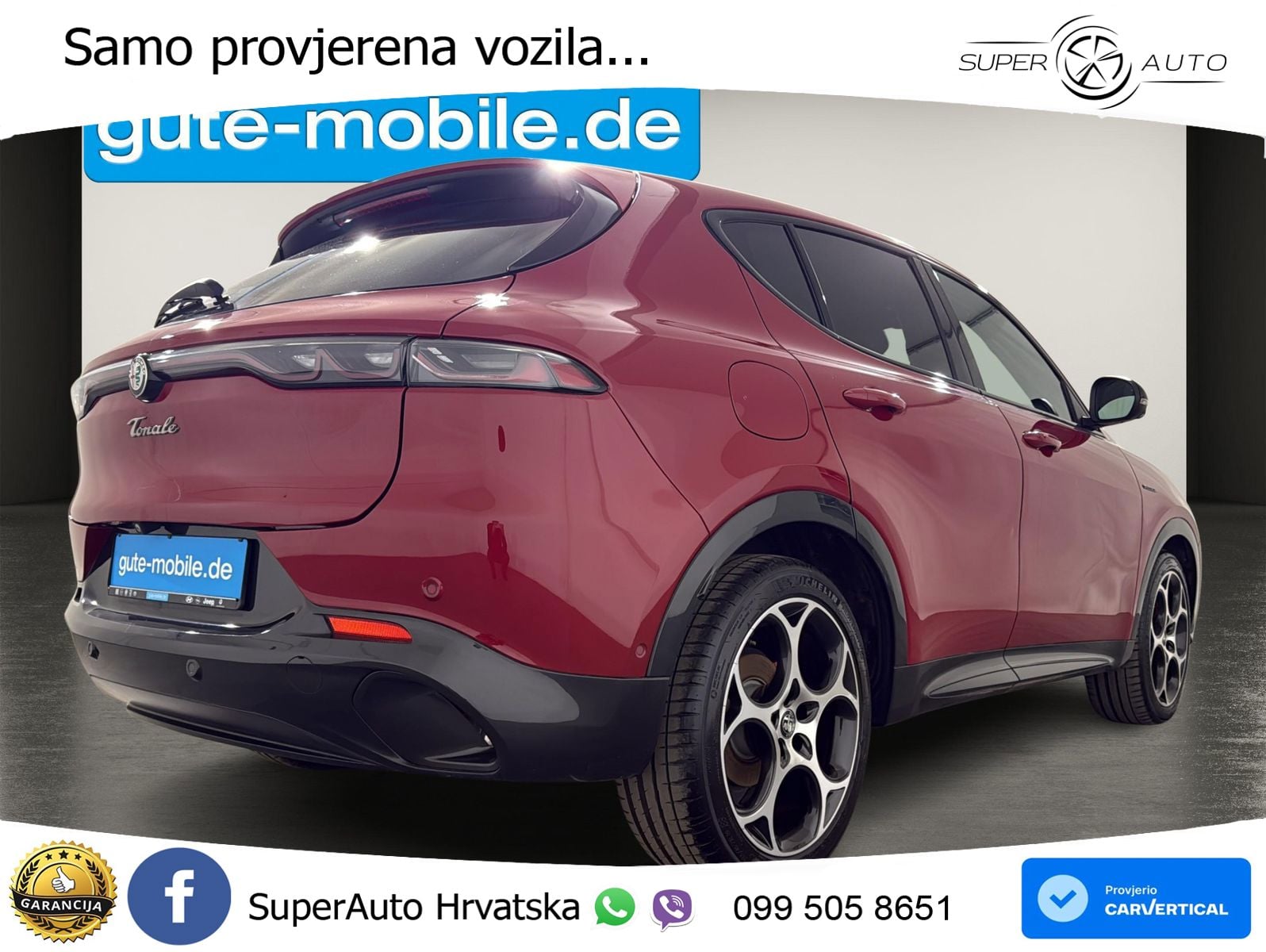 Alfa Romeo Tonale 1.5 VGT (160 KS) 48V-Hybrid TCT ACC+GR SJED+360+PANO