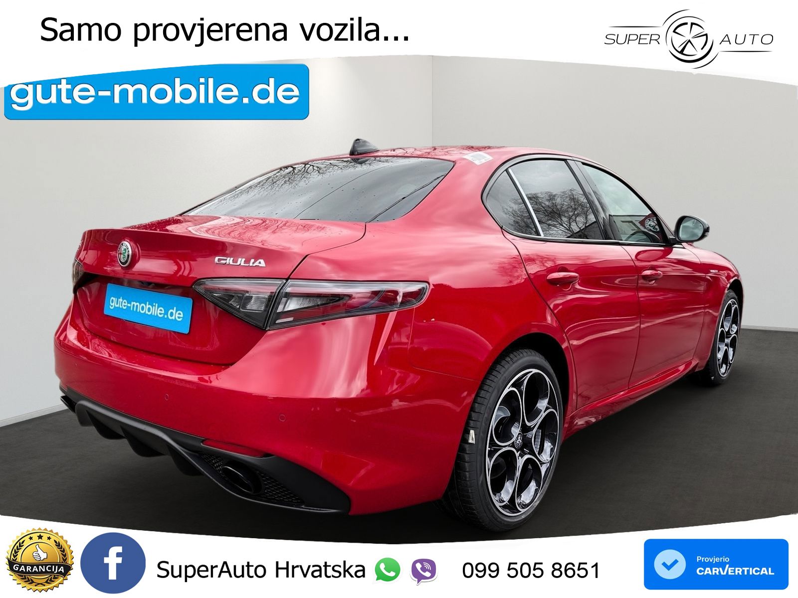 Alfa Romeo Giulia 2.0 Turbo (280 KS) Q4 Automatic LED+ACC