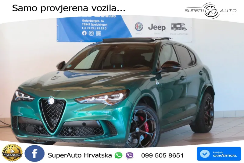 Alfa Romeo Stelvio Quadrifoglio 2.9 V6 Bi-Turbo (520 KS) Q4 Automatic LED+GR SJED+ACC