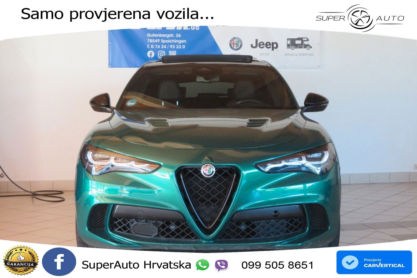 Alfa Romeo Stelvio Quadrifoglio 2.9 V6 Bi-Turbo (520 KS) Q4 Automatic LED+GR SJED+ACC