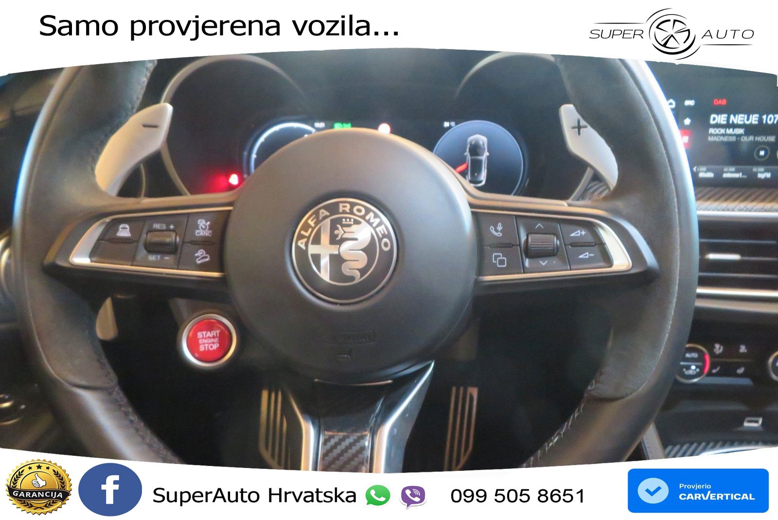 Alfa Romeo Stelvio Quadrifoglio 2.9 V6 Bi-Turbo (520 KS) Q4 Automatic LED+GR SJED+ACC