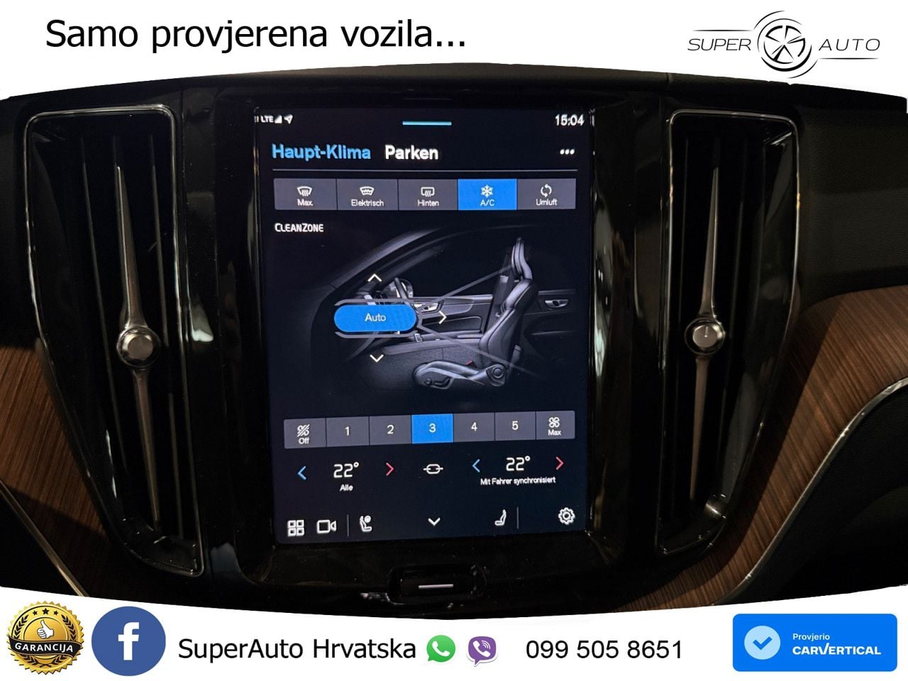 Volvo XC60 B5 Benzin AWD Geartronic ZRAČNI+ACC+4xGR SJED+KAM