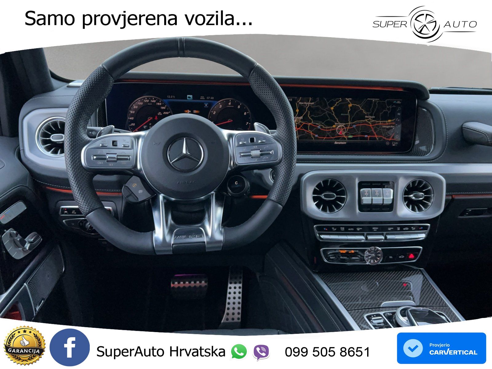 Mercedes AMG G 63 Long V8 (585 KS) 4MATIC 9G-TRONIC AMG SPEEDSHIFT PLUS Superior ZRAČNI+ACC+GR SJED+360+PANO