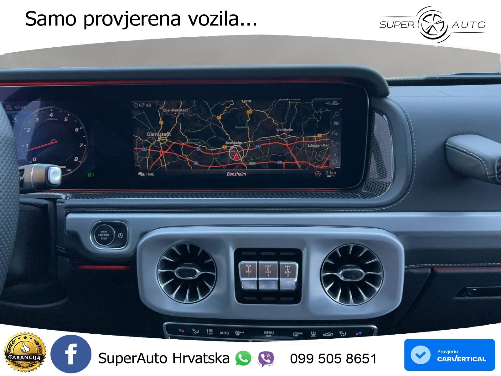 Mercedes AMG G 63 Long V8 (585 KS) 4MATIC 9G-TRONIC AMG SPEEDSHIFT PLUS Superior ZRAČNI+ACC+GR SJED+360+PANO