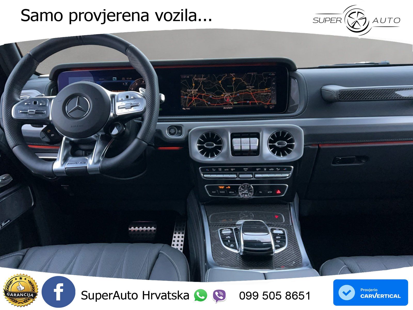 Mercedes AMG G 63 Long V8 (585 KS) 4MATIC 9G-TRONIC AMG SPEEDSHIFT PLUS Superior ZRAČNI+ACC+GR SJED+360+PANO