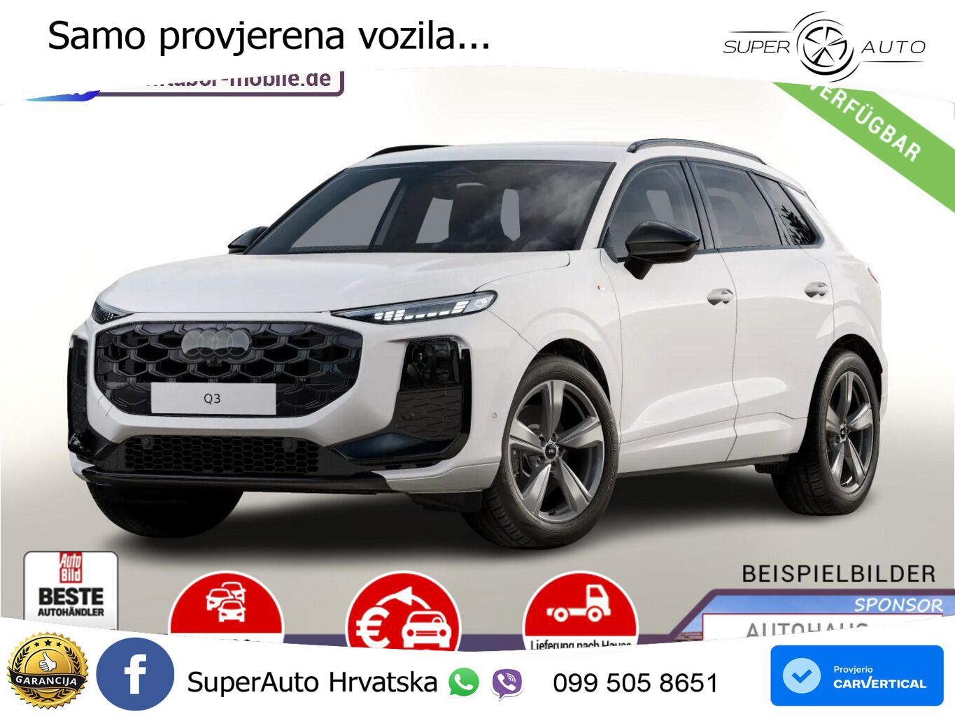 Audi Q3 2.0 TFSI (204 KS) quattro S tronic LED+GR SJED+ACC