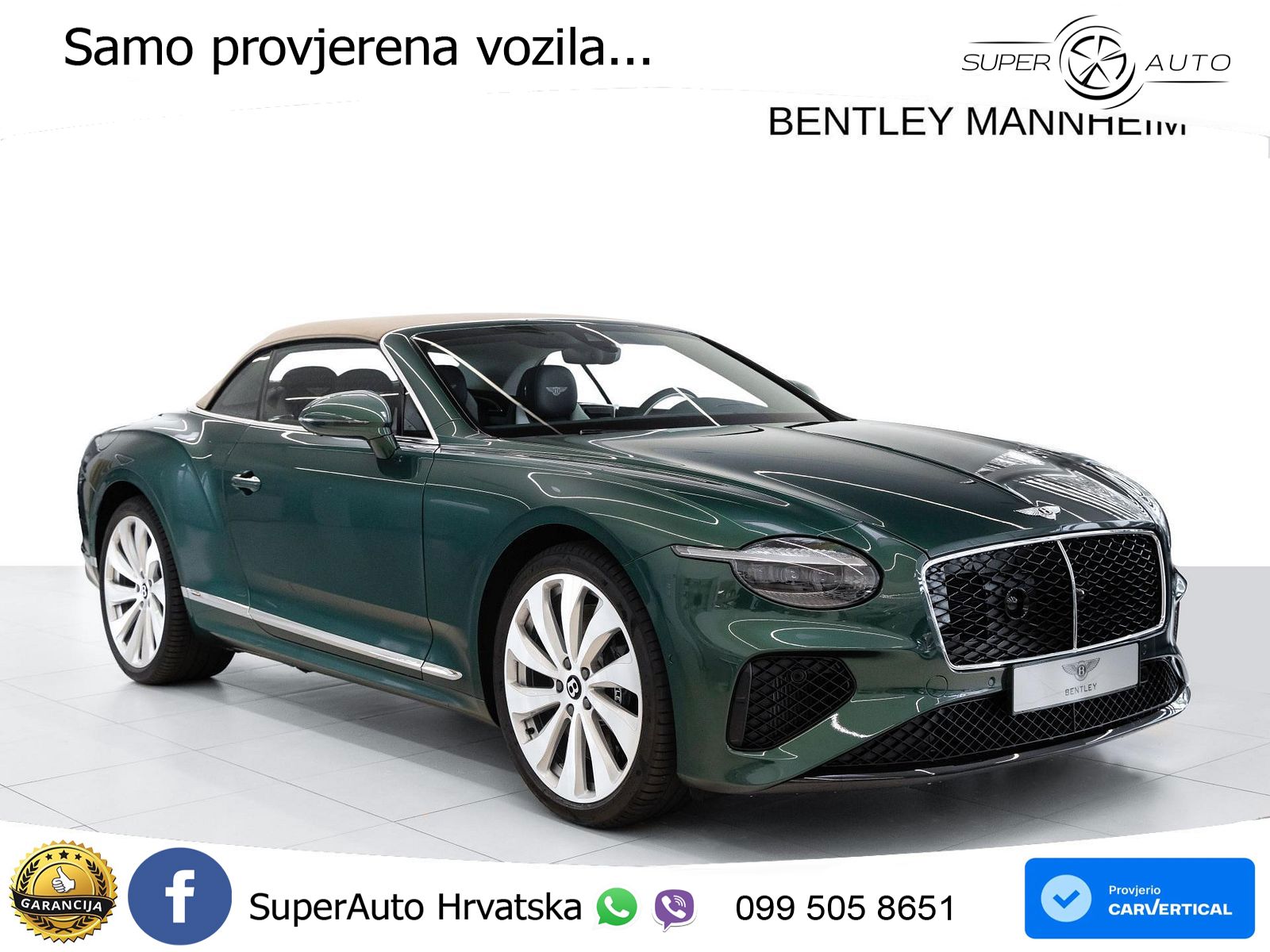 Bentley Continental GTC IV 4.0 V8 TFSi (680 KS) AWD DCT ZRAČNI+ACC+GR SJED+KAM