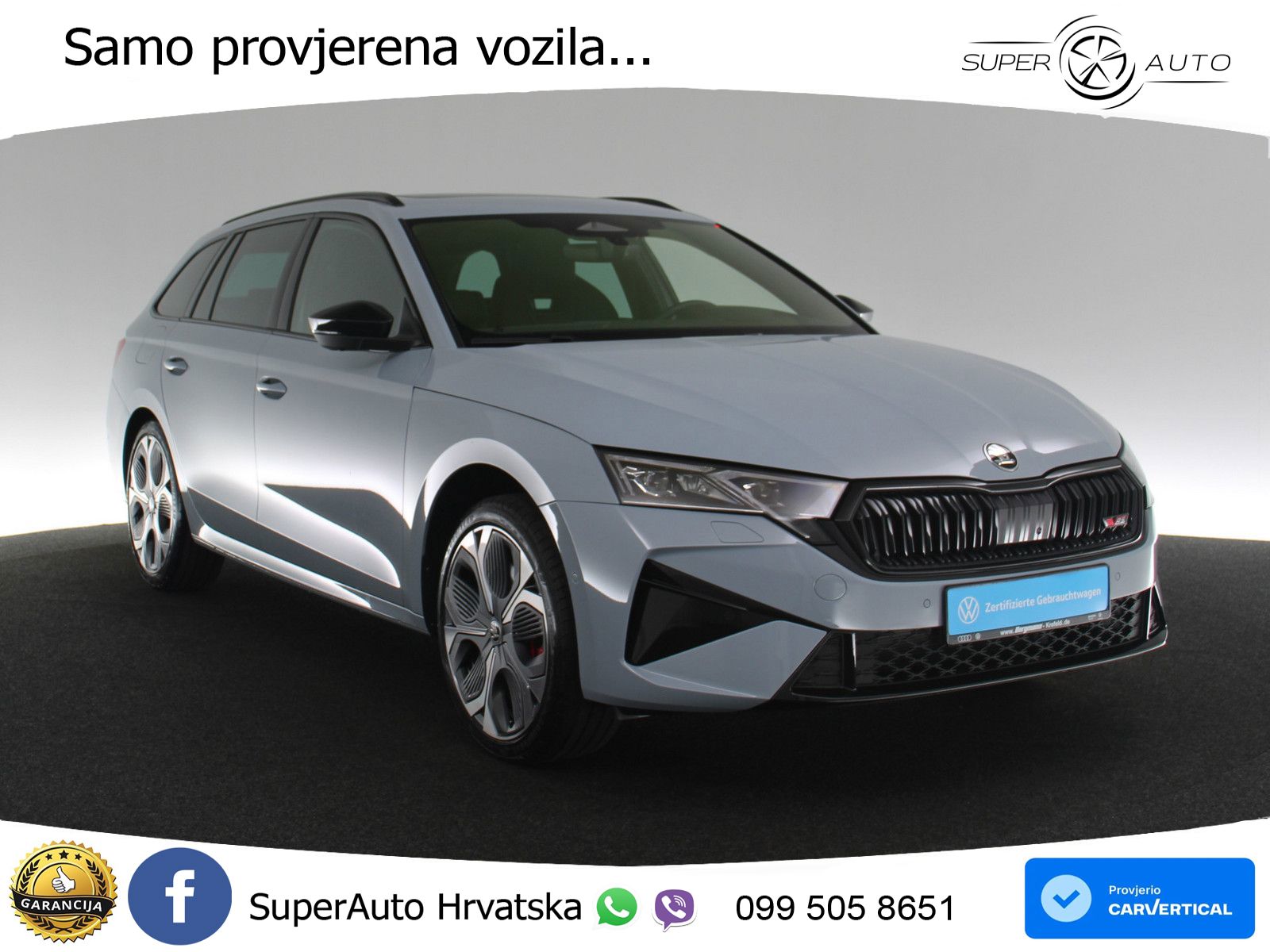 Škoda Octavia Combi RS 2.0 TSI (265 KS) DSG LED+GR SJED+ACC