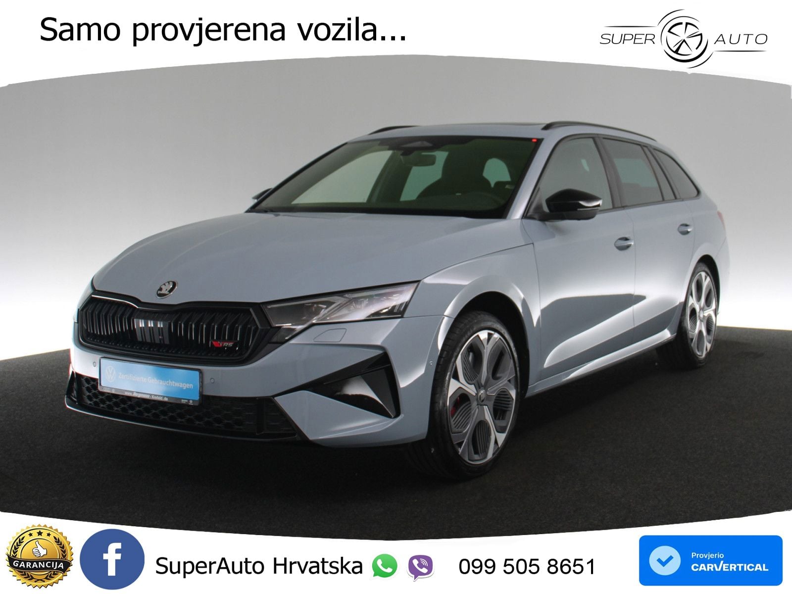 Škoda Octavia Combi RS 2.0 TSI (265 KS) DSG LED+GR SJED+ACC