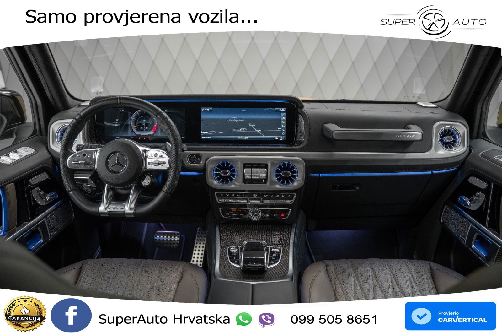 Mercedes AMG G 63 Long V8 (585 KS) 4MATIC 9G-TRONIC AMG SPEEDSHIFT TCT LED+GR SJED+ACC